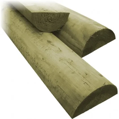3660mm Machine Half Rounded Fence Rail - Pressure Treated