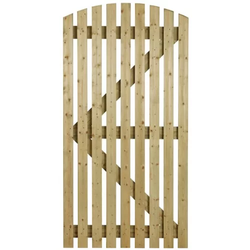 6ft Curved Top Orchard Gate (1830 x 915mm) - Green Timber